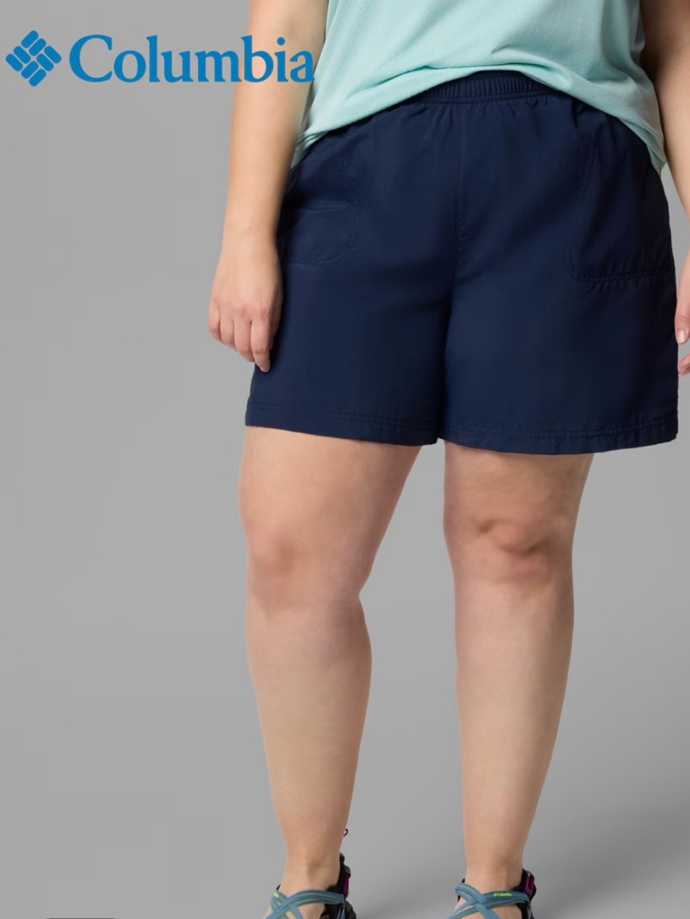 COLUMBIA Navy Blue Pull-On SANDY RIVER Shorts